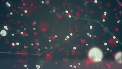 Wall Mural - Animation of star, constellations and connections on black background