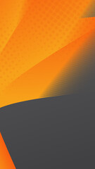 Wall Mural - orange abstract geometric vertical background with gradient and lines. template banner, poster, cove