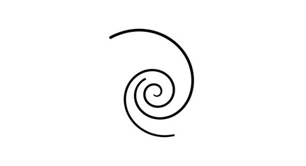 Abstract spiral design vector illustration graphic element swirl shape curve line art artistic simple and clean
