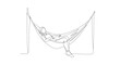 © jas - Minimalist line art depicting a woman relaxing in a hammock for leisure enjoyment