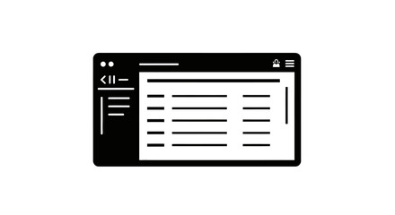 simple application window interface, clean design, digital, software, user interface, screen, display, technology, minimalist, modern