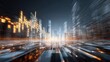 Abstract Business Transformation Concept Image Illustrating Growth Development Strategy and Market Expansion in a Futuristic Digital Landscape.