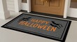 © Haider - Festive Halloween welcome mat with bats and orange lettering, perfect for seasonal home decor