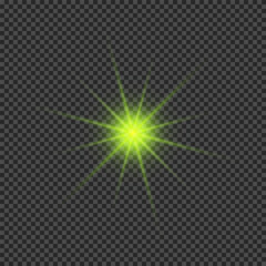 Wall Mural - light effect of green lens flares
