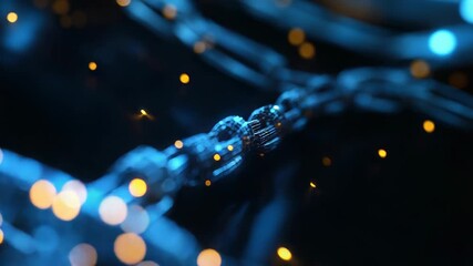 Blockchain technology connecting digital links in secure network
