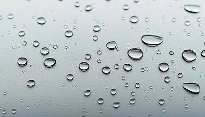 Wall Mural - translucent sphere of water with droplets on flat surface exhibiting clear and clean liquid textures