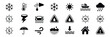 © ibrahim - Weather & Climate Icon Set – Black Silhouette Symbols for Forecasting, Navigation, and Atmospheric Conditions