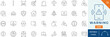 © Dencons - Warning icon collection set. Editable stroke.