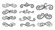 © Ankit - Flourish decor divider swirl ornament frame border vector graphic design illustration art decorative calligraphy line set