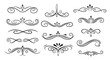 © Ankit - Flourish scroll decoration line art vector graphic design set ornament dividers elegant ornate design scroll work calligraphy swirl vintage