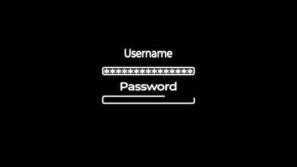 Simple computer display Enter your password box prompt concept on black background.