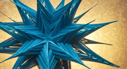 Teal and blue star shaped decorative object
