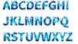 © Syedelahi - abstract diamond blue alphabet set of englis letters