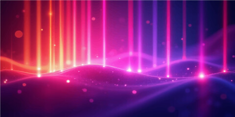 Wall Mural - Abstract purple background with glowing lights and colorful energy design for modern backdrop
