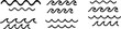 © Muhammad - wave line icons set. Water waves outline collection. black waves icon vector set .Sea waves - stock vector
