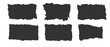 © YURII - Jagged rectangle. Set of Paper torn, jagged edge rectangle shape. Rectangle torn paper shape. Headline, calligraphy border, isolated grunge header background. Rough edge rectangle frame. Vector