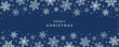 © krissikunterbunt - blue banner christmas card with snowflake border vector illustration