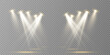 © kulinskaia - Realistic Vector Light Source Collection  Stage Spotlights, Projector Beams, Concert Illumination, Transparent Background for Posters, Web Design, Shows, and Night Club Decor