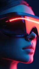 Wall Mural - Futuristic Eyewear: Digital Art Aesthetic