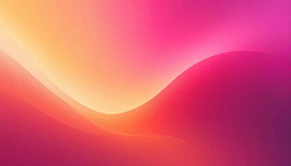 Wall Mural - abstract background glowing pink and orange waves with particles