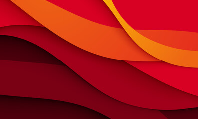 Wall Mural - abstract orange vector background with a flowing wave pattern and soft gradient lines