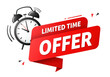 © Morium - Limited time offer with clock isolated on transparent background