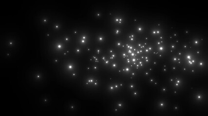 Wall Mural - Looping Abstract Background with Moving Particles