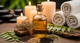 Ayurvedic oil and herbs for natural healing