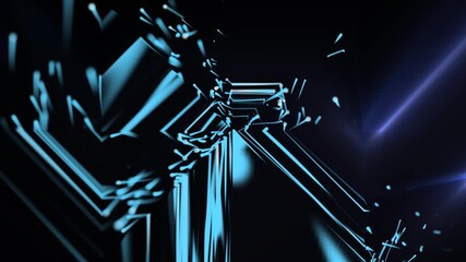 Wall Mural - Looping Abstract Background with Moving Particles