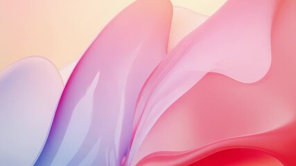 Pastel colors blend creating abstract wavy shapes