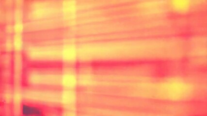 Futuristic cityscape glowing with digital information in red and orange