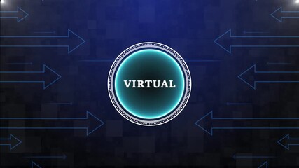 Virtual online technology Optimization background.seo concept head up display (HUD UI) panel and futuristic technology background o animation.