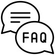 © sahila - FAQ Chat Outline Icon Design Vector - Speech bubbles with “FAQ,” symbolizing support, help, or frequently asked questions