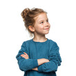© Аrtranq - Confident young girl with arms crossed on white background