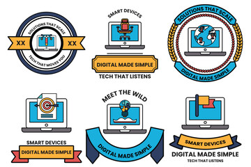 A set of six icons for smart devices
