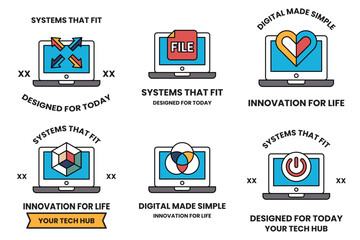 A set of six icons for smart devices