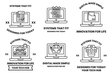 A set of six icons for smart devices
