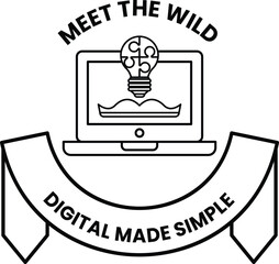 Wall Mural - A logo for Meet the Wild Digital Made Simple