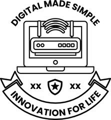 Wall Mural - A logo for digital made simple