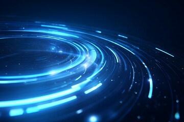Wall Mural - A futuristic background with digital lines and circles, representing the theme of data visualization in technology and science