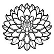 © Gobinda - chrysanthemum flower outline icon