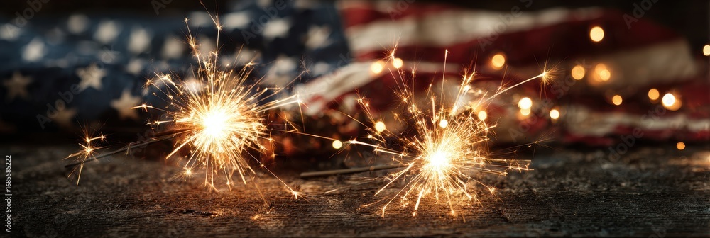 Retrosource Firework Vintage Fireworks Display: 4th of July Celebration with Sparklers and ...