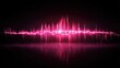 © Johannes - abstract sound background of pink neon sound waves on black vibrant glowing audio waves music background dj dance party audio spectrum and equalizer voice recording sound frequency