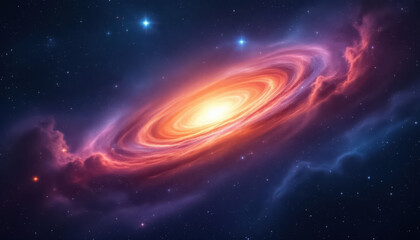 Wall Mural - Space background with stardust and shining stars. Realistic cosmos and color nebula. Colorful galaxy