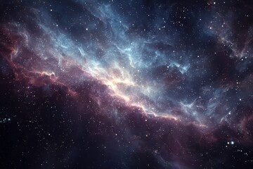 Wall Mural - exploration of the mesmerizing nebula with vibrant colors and countless stars in a galaxy far beyond