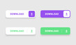 © Carkhe - 3D download button icon. Upload icon. Down arrow bottom side symbol. Click here button. Save cloud icon push button for UI UX, website, mobile application.