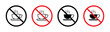 © Nathan - No coffee cup sign set. vector illustration