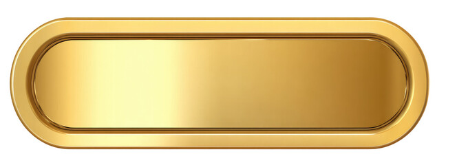 Gold-toned, oval-shaped, metallic plate