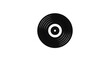 © Oliur_studio - Minimalist vector illustration of a vinyl record, isolated on transparent background symbolizes music, audio, retro technology, and entertainment in a simple black and white graphic