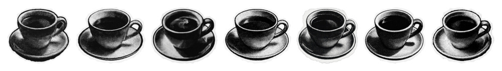Vintage coffee cup pattern